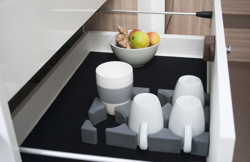 Purvario glas/bekerhouder laag voor 6 glazen, kopjes, etc.