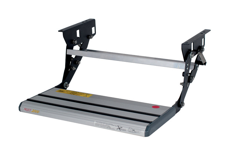 Handmatige opstap, aluminium met anti-slip rubber