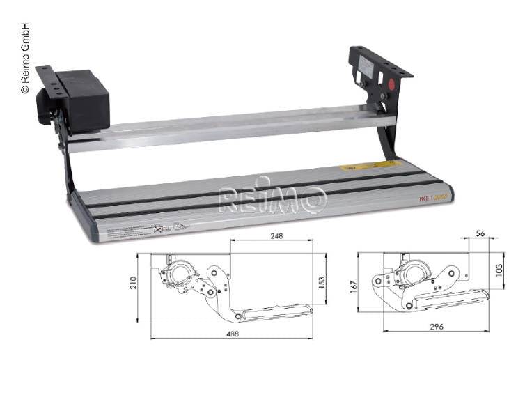 Elektrische trede 12 Volt, 50 cm breed, voor campers