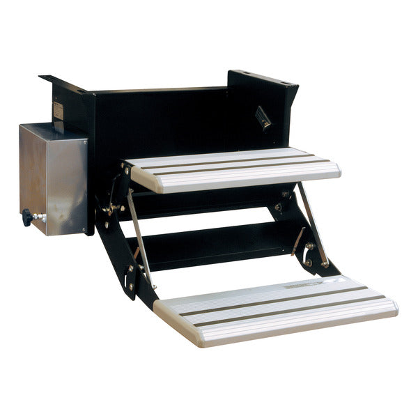 Elektrische dubbele opstap, 48 cm breed, voor grote campers