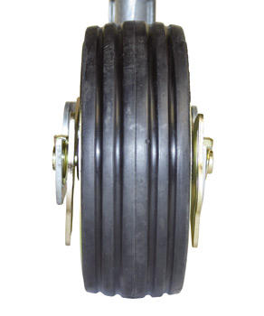 Steunwiel 230x80 met Draaglastschaal, massief rubber