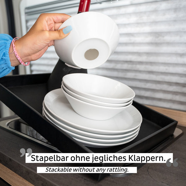 2 magnetische porseleinen kommen - 0,4 l