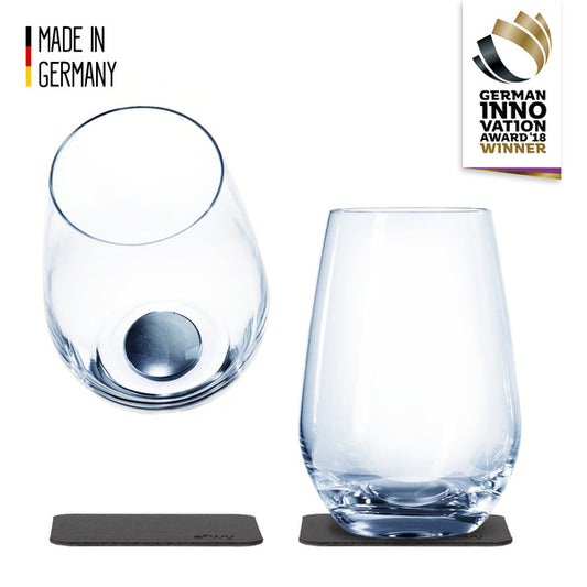 Longdrink glazen Magneet, 2 stuks Incl. 2 magnetische onderzetters