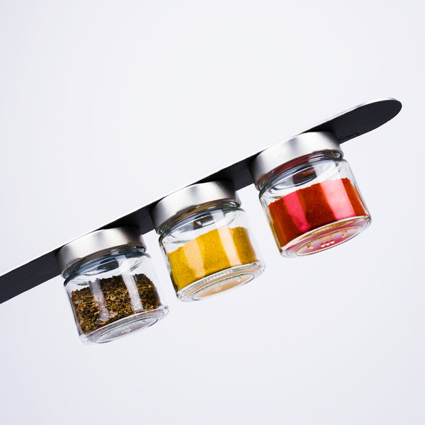 Fijne voedsel magnetische potjes Zwart & CLASSY - 125 ml