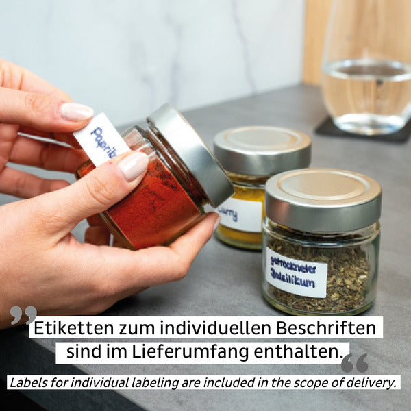 Fijne voedsel magnetische potjes Zwart & CLASSY - 125 ml