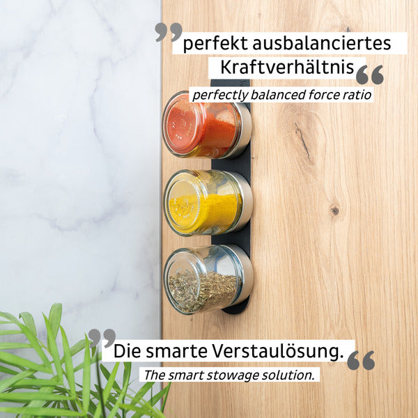 Fijne voedsel magnetische potjes Zwart & CLASSY - 125 ml