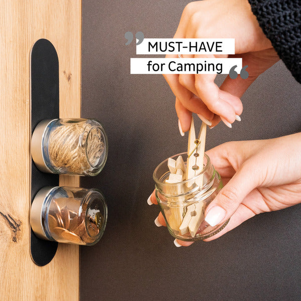 Fijne voedsel magnetische potjes Zwart & CLASSY - 125 ml