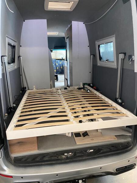 Elektrisch opklapbed, aluminium profielen, lichtgewicht, complete set