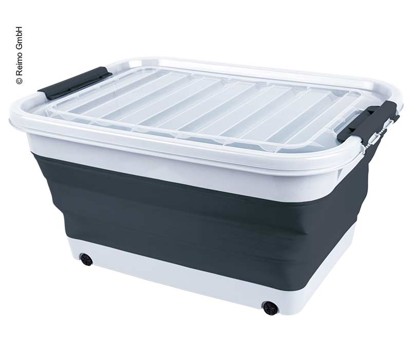 Aufbewahrungsbox 30l faltbar Met Deckel en Rollen