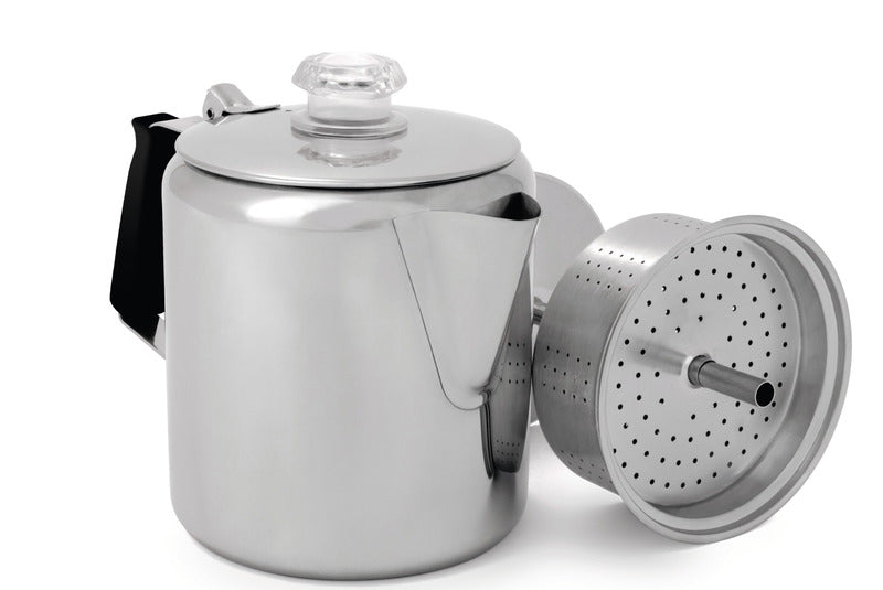 Percolator 0,9L, 6 kopjes uit roestvrij edelstaal