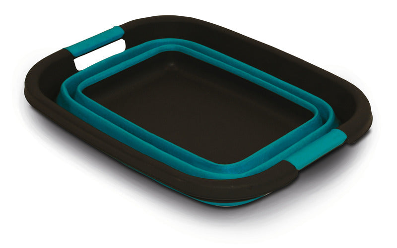 Siliconen vouwwagen blauw B49 x T37,5 x H7/26cm