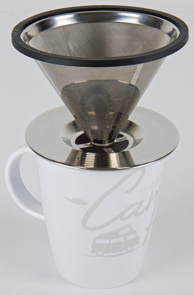 Roestvrijstalen koffiefilter voor 2 kopjes koffie voor 2 kopjes