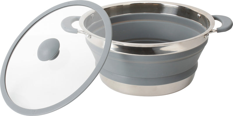 Vulkaan opvouwbare steelpan - 2.6 l - grijs