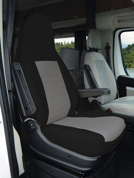 2-delige beschermhoes, zwart: kunstleer, grijs: microvezel, VW California>15