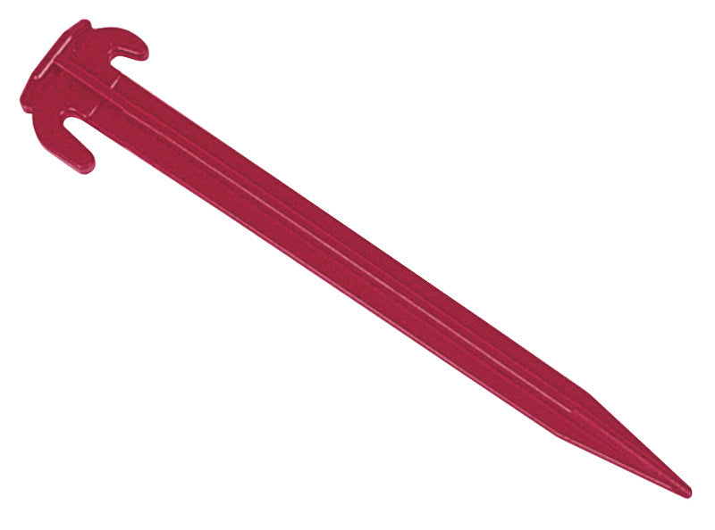 Tentharing van kunststof rood, 20 cm lang, 5 stuks SB verpakt