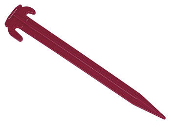 Tentharing van kunststof rood, 30cm lang, 5 stuks