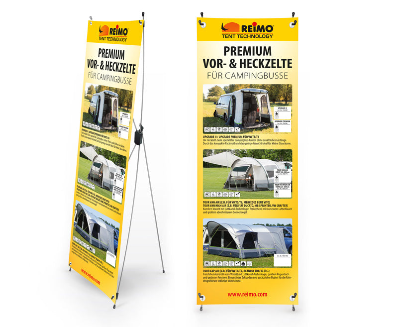 Tent Techn. X-Banner luchttent voor campingbussen, afmeting: 600x1800mm.