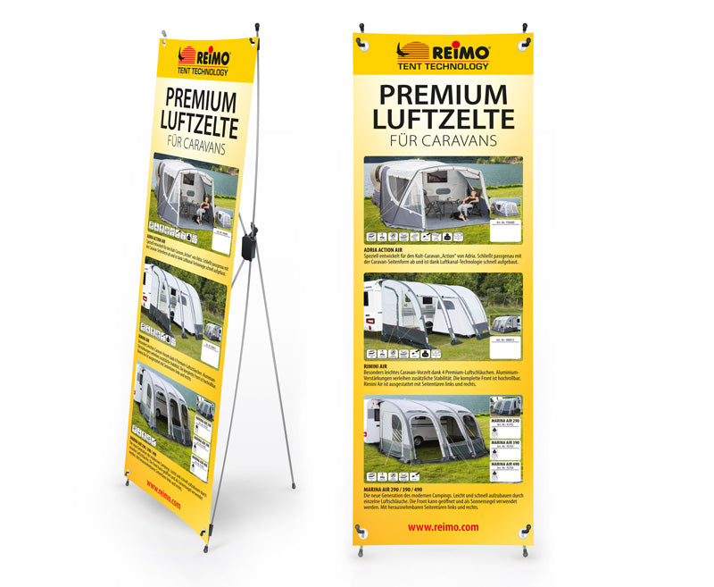 Tent Techn. X-Banner luchttent voor caravans, afmeting: 600x1800mm.