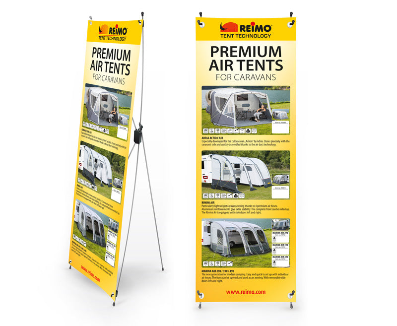 Tent Tec. X-Banner luchttent voor caravans Engels, afmeting: 600x1800mm, afmetin