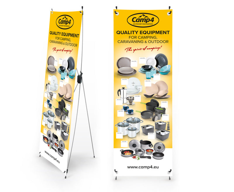 Camp4 X-Banner huishoudproducten, Engels, afmeting: 600x1800mm