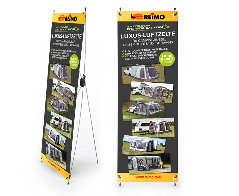 X-Banner Outdoor Revolution tenten DE, afmeting: 600x1800mm