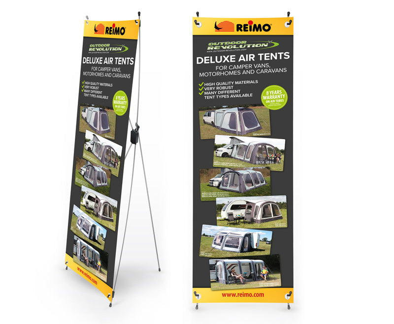 X-Banner Outdoor Revolution Tenten NL, Afmeting: 600x1800mm