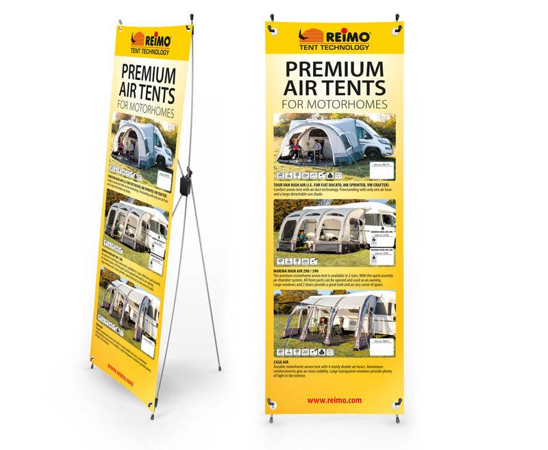 RTent Techn. X-Banner tenten voor campers, Engels, afmetingen: 600x1800mm