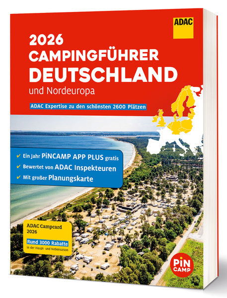 ADAC Camping- en staanplaatsgids 2026 – Duitsland/Noord-Europa