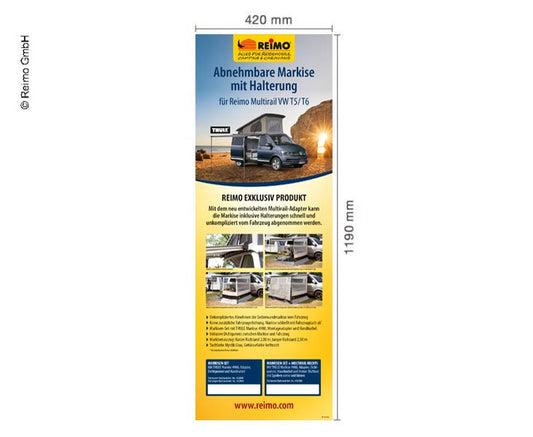 Poster motief: T5 Multirail Adapter Thule, Duits, afmeting 420x1189mm