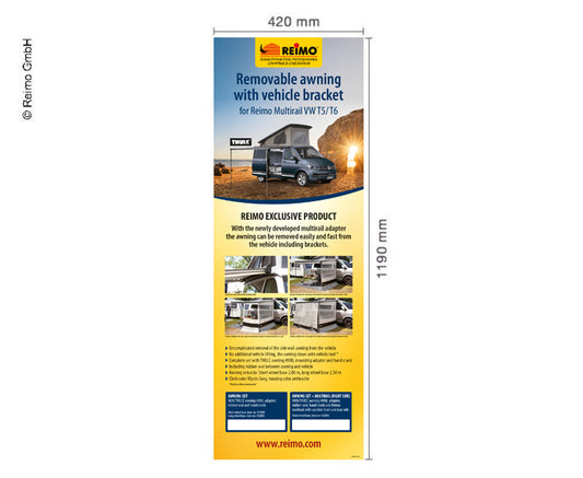 Poster motief: T5 Multirail Adapter Thule, UK, afmeting 420x1189mm