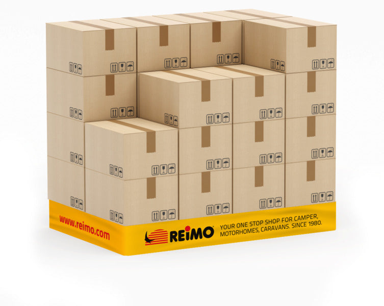 Palletbanderol met logo voor hoogte van een Euro pallet