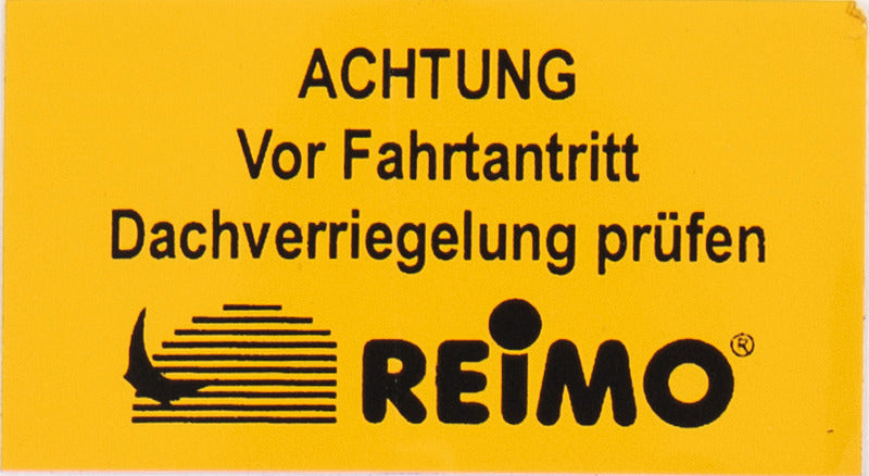 Dakvergrendeling controleren" sticker