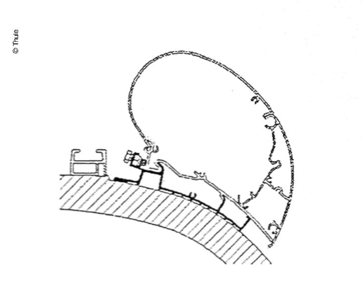 Luifels Dakmontage-adapter voor Carthago Chic