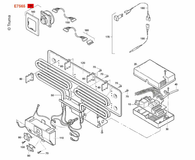 Bedieningspaneel Ultraheat, zwart