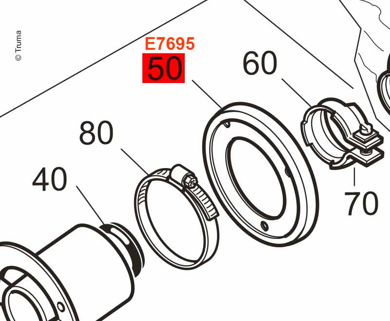 Wandschoorsteen pakking wit 97,6 mm
