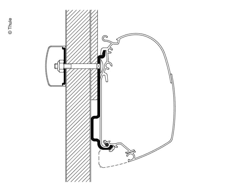 Luifeladapter Eden/Allegro 4m