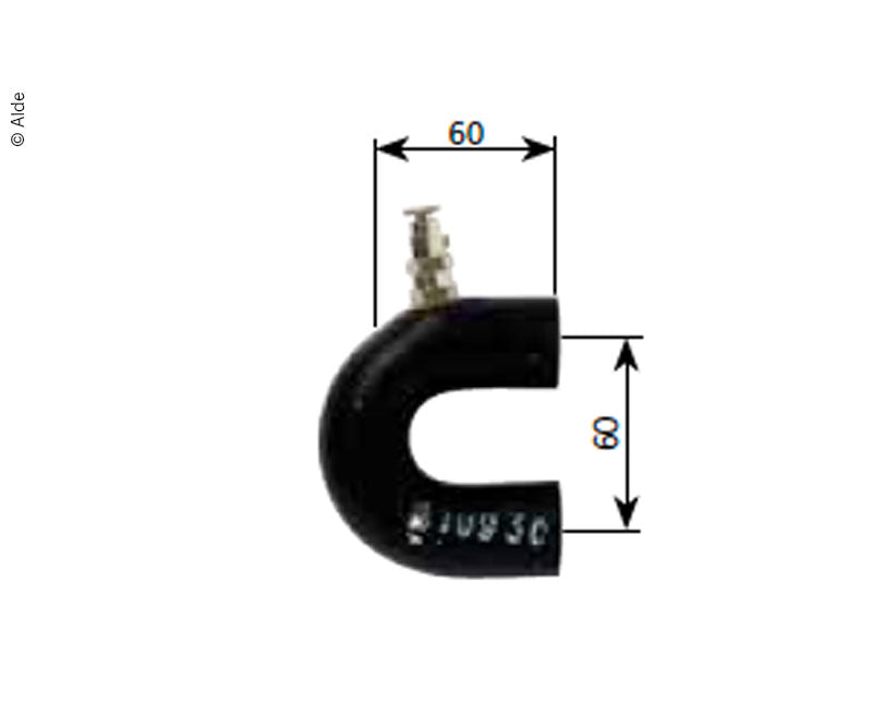 Alde rubber U met ontluchting en bandklem