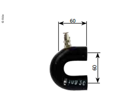 Alde rubber U met ontluchting en bandklem