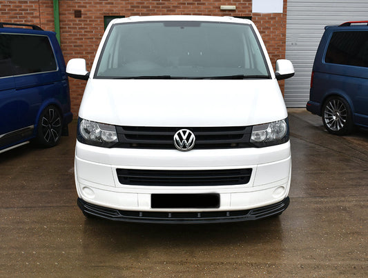VW Transporter T5.1 voorspoiler V2 | hoogglans zwart