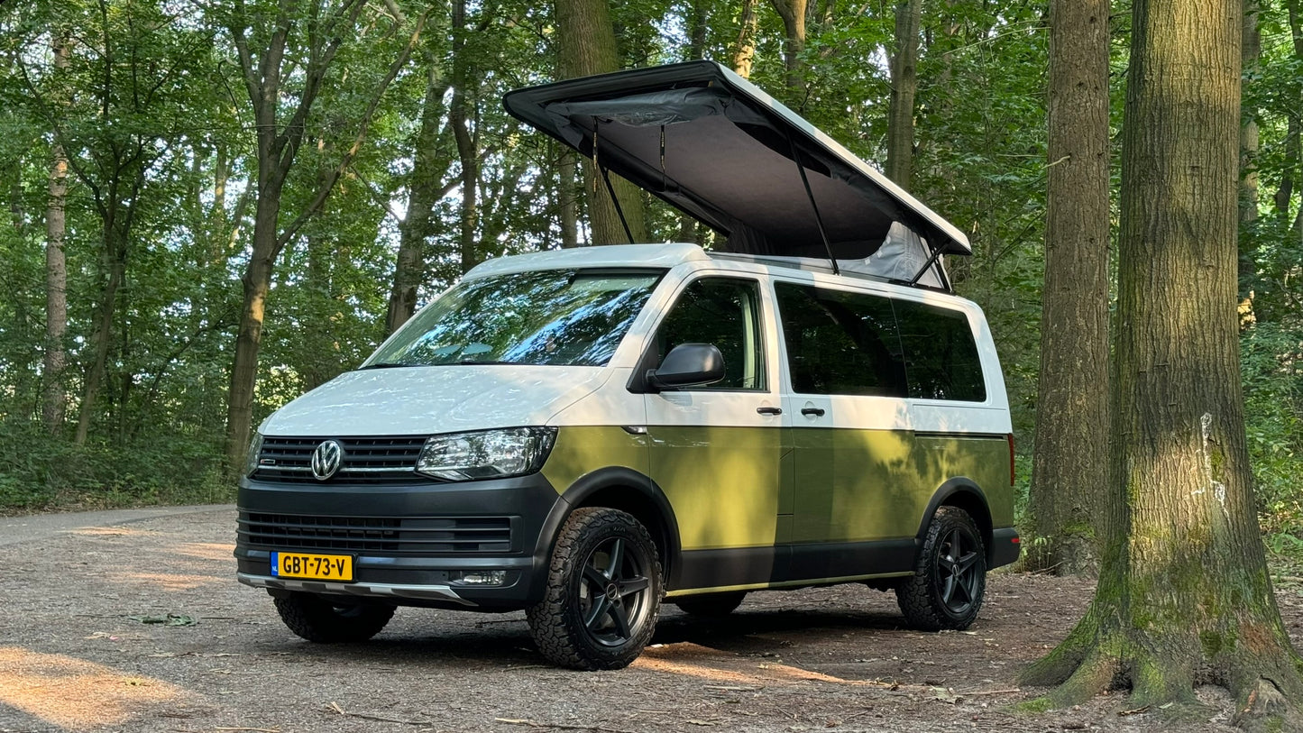 Reimo Slaaphefdak Volkswagen Transporter T5/T5.1/T6/T6.1 SWB KWB korte wielbasis - Voor hoog - Met Spoiler