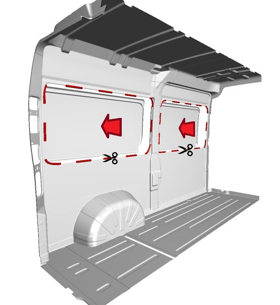 Innenverkleidungs-Platten Cover Plus Fiat Ducato En Baugleiche, Grijs