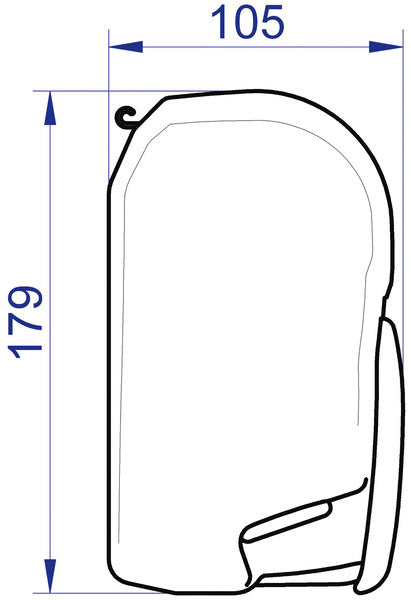 Thule Omnistor 8000 luifel – met motor – 450 cm – Zilver – Mystic Grey – bron 76095211766095 – 426729