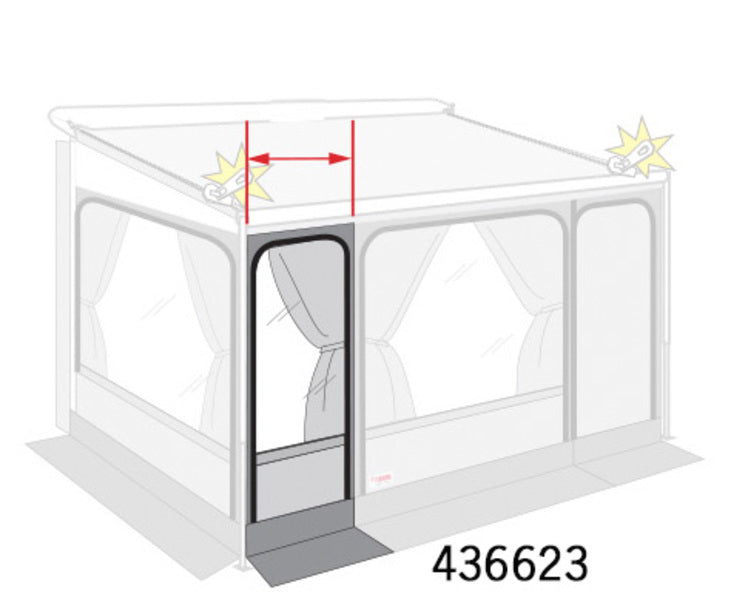 Erweiterungsset Frontteil Voor Markisenvorzelt Privacy Room