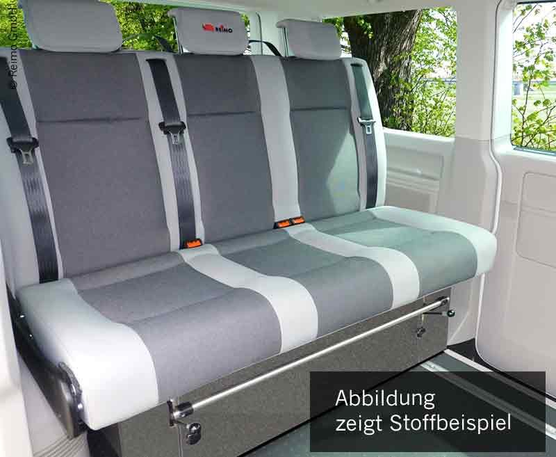 Slaapbank VW T6/T5 V3000 maat 14 1305 mm breed, 3-zits, achterbank T5 & T6