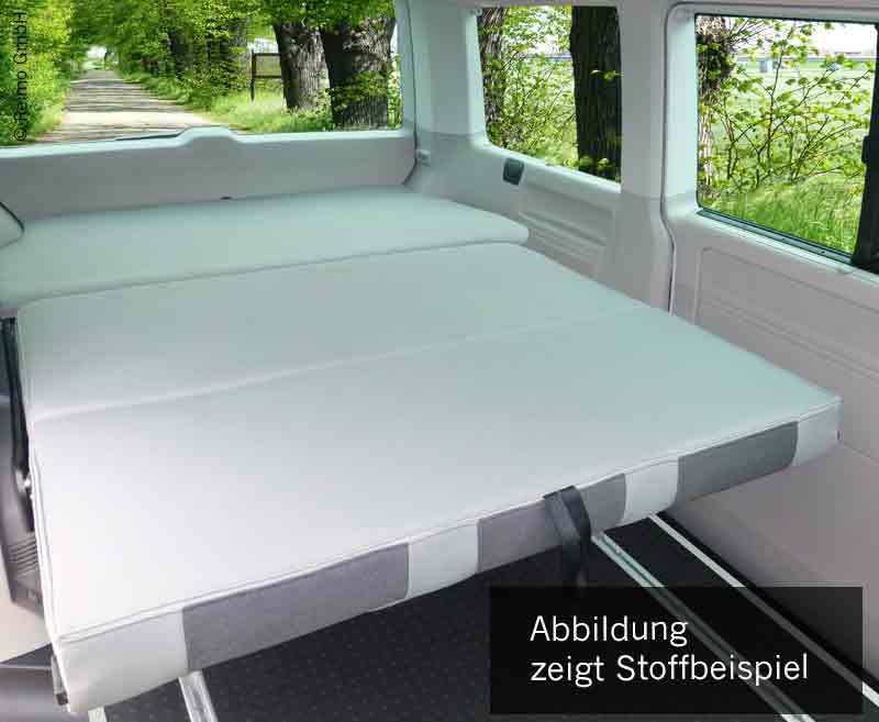 slaapbank VW T6/T5 V3000 maat 17, 1380 mm breed, 3-zits, achterbank T5 & T6