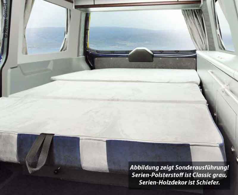 Slaapbank VW T6/T5 Trio Style V3000 Gr.8 1155mm breed, 3-zits smal,