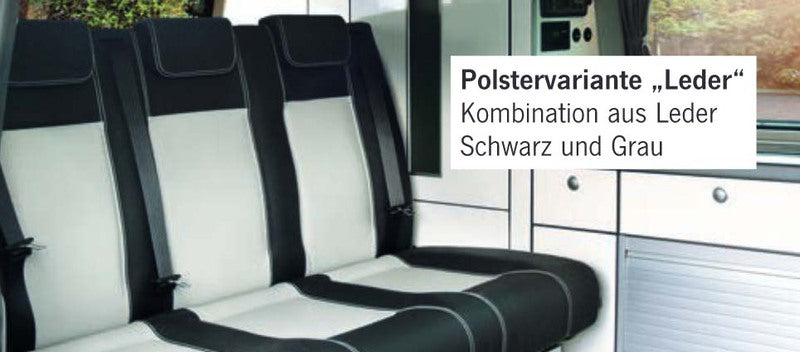 Schlafsitzbank VW T6/5 V3100 Gr.14 Vast, 1305 mm breit,3-sitzig, kompl.gepolst.