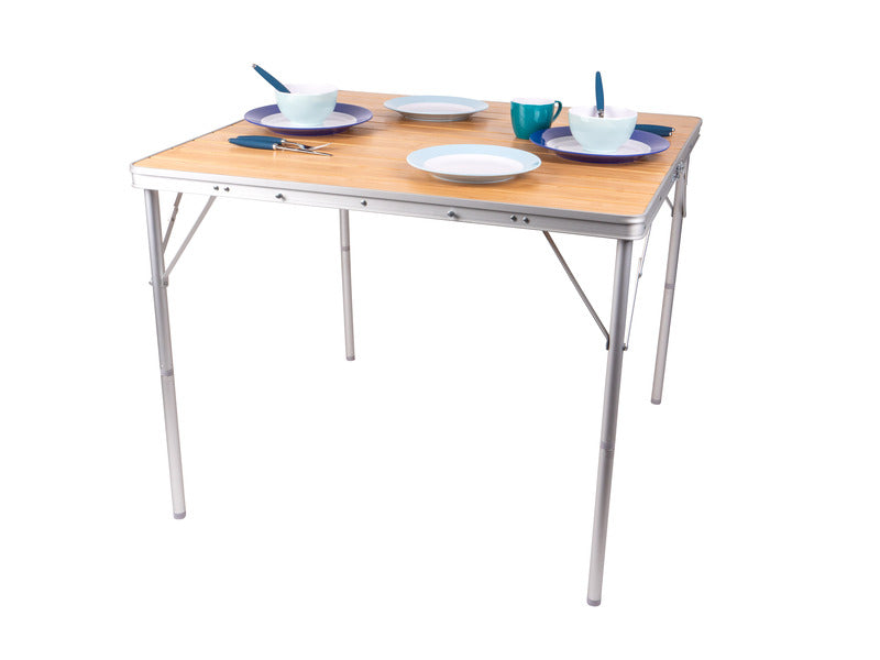 Klappbarer Campingtisch Met Tischplatte Van Bambus