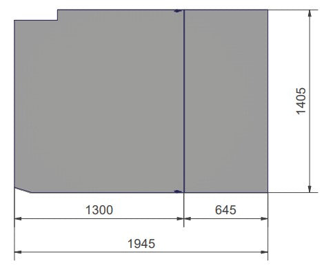 Comfortbed Mercedes V-Klasse, Vito Tourer & EQV (vanaf 2014) – 195 × 140 cm