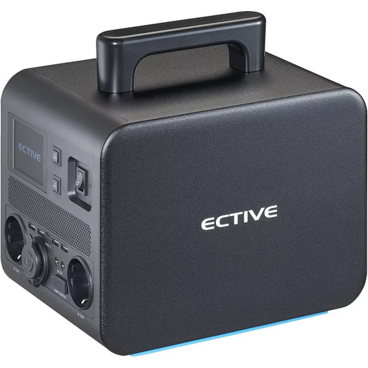 ECTIVE BlackBox 5 Powerstation 500W 512Wh zuivere sinusgolf 230V LiFePO4 lithiumbatterij 20Ah 25,6V